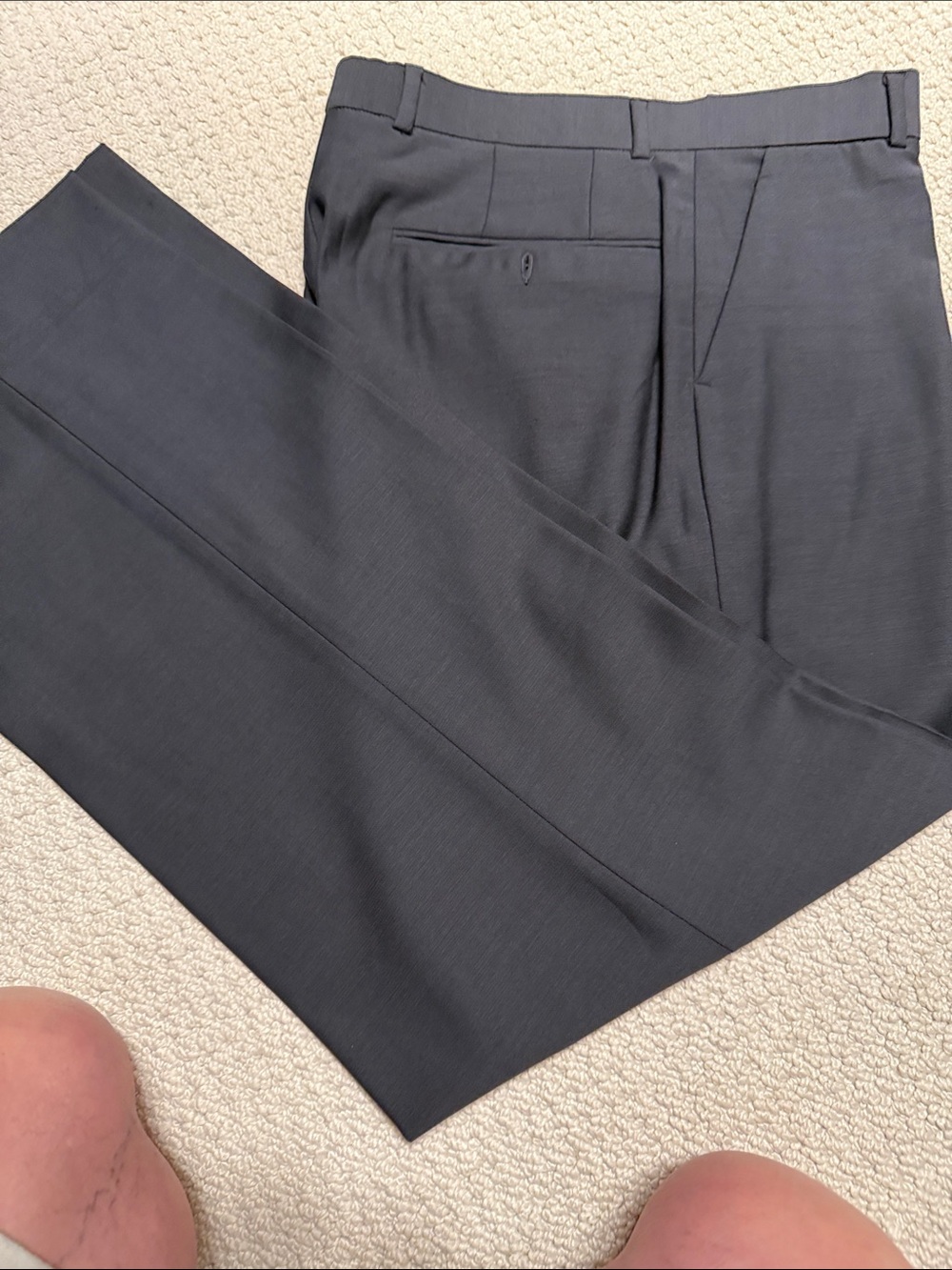 Versace Navy and Black Men's Dress Trousers 32x29